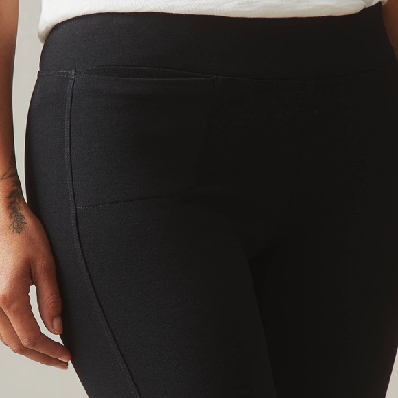 AMERICAN GIANT No BS Ponte Slim Pants Mid Rise Crop Leggings Black Size 2 Petite - Picture 4 of 13